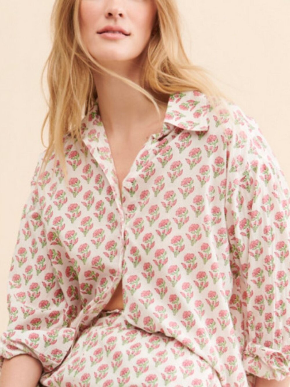 RAHI Capistrano Ashley Floral Button-Down Shirt Blouse